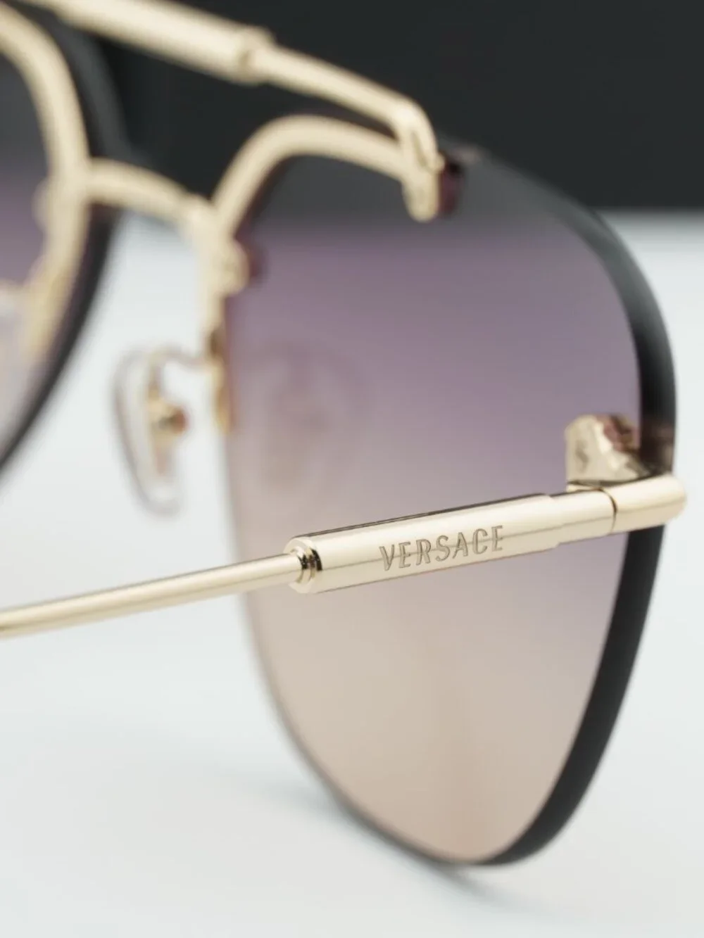 Versace VE2296 125270 Aviator Sunglasses – Gold / Violet